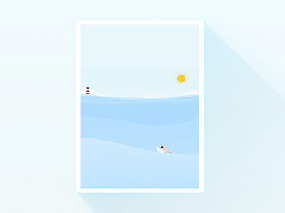 Calendar illustration illustration sea summer swim