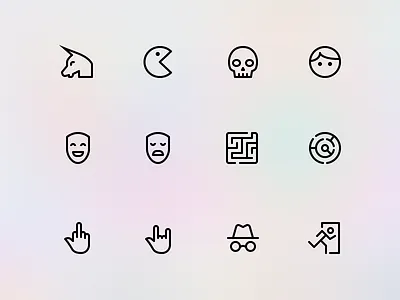 Simple Line Icons Pro - Misc icon icon pack icon set icons ios icons line icons minimal outlined icons stroke icons unicorn