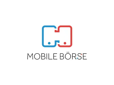 Mobile Börse brand clear flat illustration logo market mobile stock