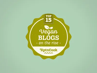 Top 15 Vegan Blogs Badge badge blog blogger green leaf leaves texture vegan vegetarian veggi