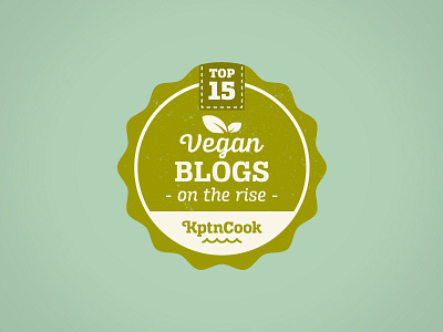 Top 15 Vegan Blogs Badge badge blog blogger green leaf leaves texture vegan vegetarian veggi