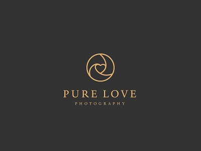 Pure Love Photography brand branding logo logomark logotype love minimalistic photo pure