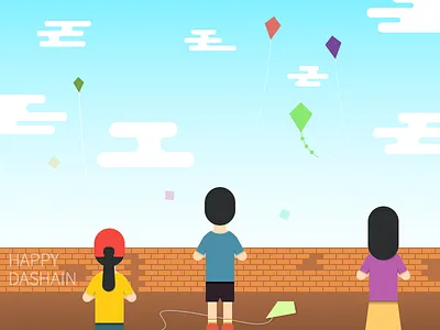 Dashain 2015 dashain holidays illustration kites nepal
