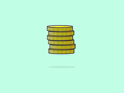 Coins coins design flat flat design gold illustration illustrator modern money vector