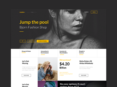 Bjorn Multipurpose Sketch Theme bjorn fashion mobile portfolio responsive sketch theme web wordpress work