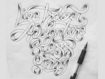 Kerouac adventure hand drawn hand lettering lettering live quote shading travel type typography