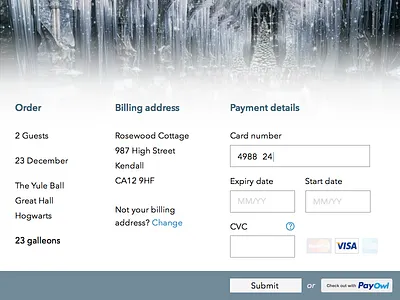 #DailyUI #002 Credit Card Form
