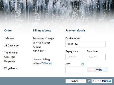 #DailyUI #002 Credit Card Form