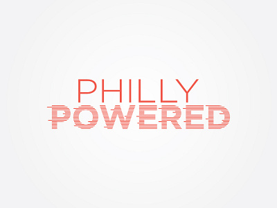 Philly Powered Logo icon illusion logo mark movement philly power powered simple vector