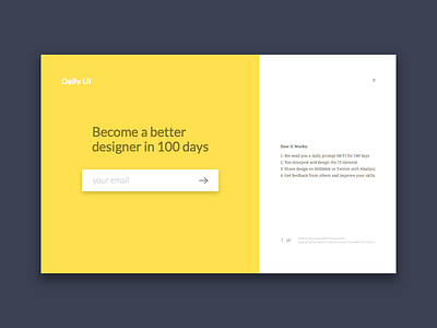 Landing page dailyui form landing minimal page ui ux