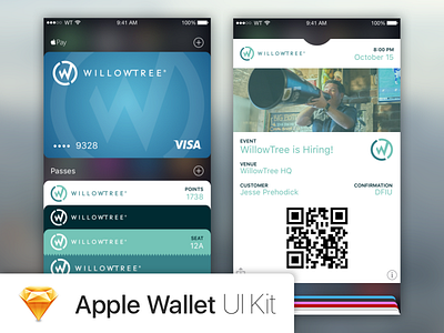 Apple Wallet UI Kit Template apple pay apple wallet sketch ui kit