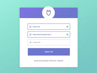 Daily UI 001 - Sign Up button dailyui flat form fox interactive login minimal signup ui