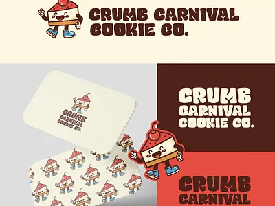 Crumb Carnival Cookie Co. bakery logo brand logo branding design graphic design illustration logo passion project vector