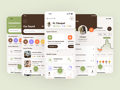 Serenity - Mental Health Mobile App app art branding design graphic design icon illustration illustrator logo mobile mobile app typography ui ux vector web web design website