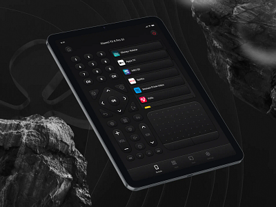 Omnimote | Tablet App v2 app clean controller dark design ipad mobile mode neumorphism remote service skeumorphism smart suarasa tab theme ui universal website