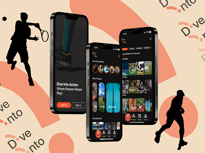 Dive Into App community diveinto figma logo sportsapp ui ux