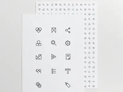 Wekey Icons design geometric icon outline stroke system white