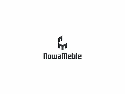 Nowa Meble branding design dimension furniture interior logo modern monogram studio style typography