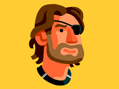 Snake Plissken-ified illustration vectober vector