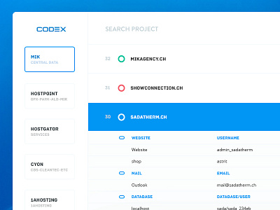 CODΞX codex sensitive data web app