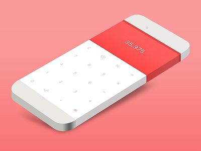 DailyUi #004 calculator dailyui daiyui004 flat ui