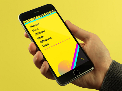 Short North Clothing Co. Navigation Screen bright colors home screen mobile navigation ui design ui styl web design
