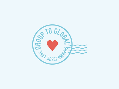 Group to Global branding lines linework logos postage shapes stamp travel trip typography