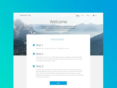 Desktop Screen background instructions steps web design website