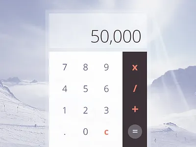 Daily UI - #004 calculator clean purple