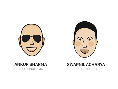 Co-founders, Expresiv Studios art cartoon face person sketch vector