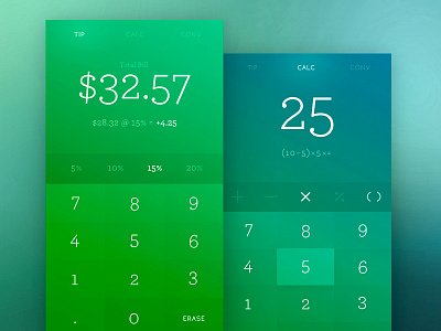 004 Calculator 004 app calculator dailyui day numbers tip