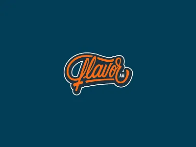 flavor brand branding brushpen custom handmade letter logo sketch type typography