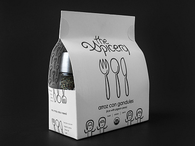 Spicery Box black and white elegant jars packaging spices