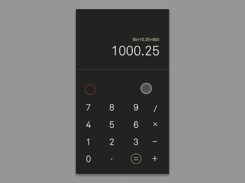 Calculator Experiment animation dailyui design principal ui