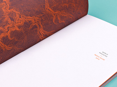 World Media Guide – Title Page booklet brochure map national news orange print publishing red