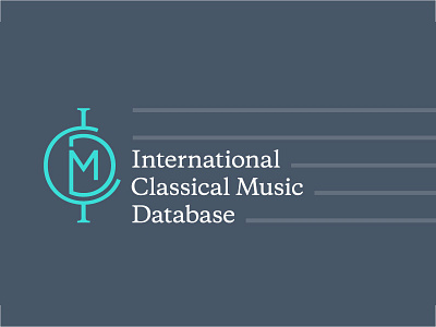 ICMD Logo Lockup brand identity branding gray logos mint monogram music nonprofit serif stationery technology