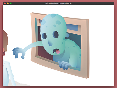 Ghost WIP affinity designer character illustration process vector vector illustration wip