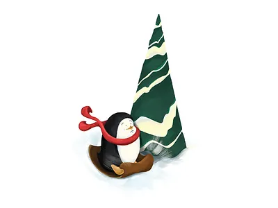 Christmas Pingui brushes christmas cute illustration love penguin photoshop warm winter