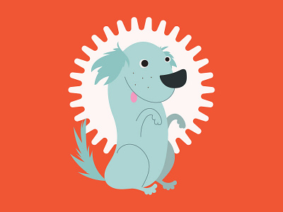 Goofy dog dog goofy illustration modern puppy