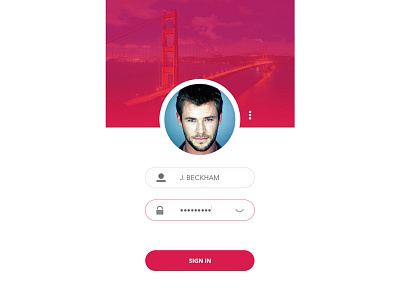 Day 041 - Sign In button design field form in login photoshop sign ui userinterface