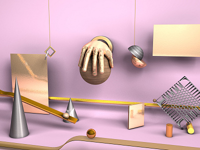 Our Hands 3d abstarct art artwork c4d cgi cinema 4d direction hand our hand scene
