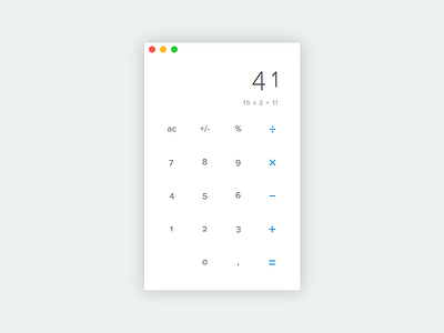 Daily UI 004 - Calculator calculator dailyui