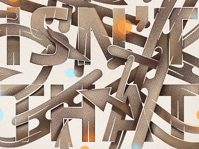 This isn't that arrows czech direction flow lettering tombre typography vector