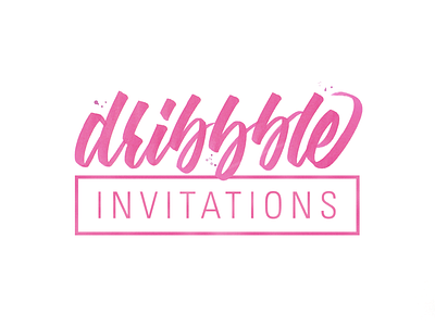 Dribble Invitations X2 brushpen dribble goodwork hand made handmade invitations lettering tombow