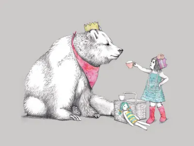 Teddy Bear's Picnic bear drawing illustration