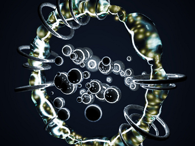 Ringworm 3d abstract cinema 4d design light