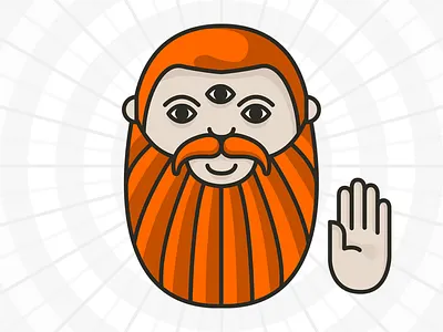Peace 3rd eye beard face peace portrait