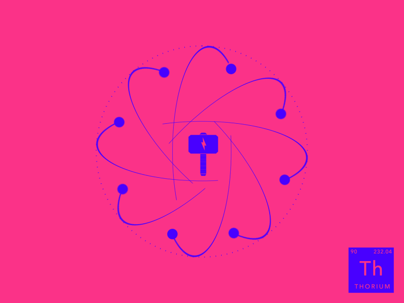 Thorium atom atomic atoms electron energy neutron nucleus radioactive sub thor thorium