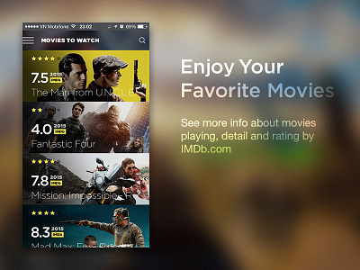 Movies Chart app chart list movie ui vote