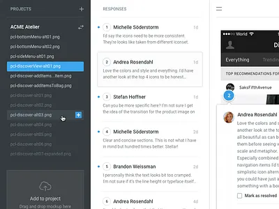 Feedback tool blue grey light webapp